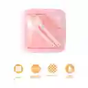 Contenedor de Alimentos Con 2 Compartimentos Rosa 1100 mL Miniso