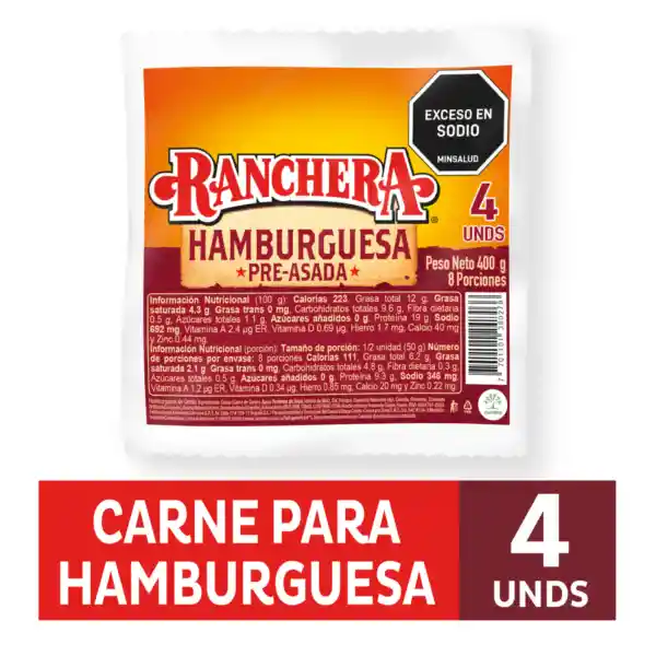 Ranchera Hamburguesa Pre-Asada