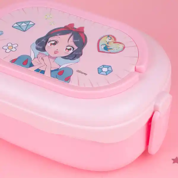 Contenedor Alimentos Serie Disney Manga Princesas Rosa Miniso