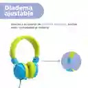 Audífonos Con Micrófono Kids Azul Verde 3.5 mm Mod 23L07 Miniso