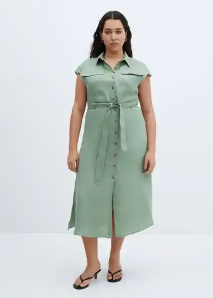 Vestido Quito Verde Talla 26 Mujer Mango