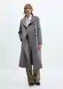 Abrigo Sirenita Gris Talla 24 Mujer Mango