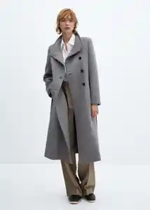 Abrigo Sirenita Gris Talla 24 Mujer Mango