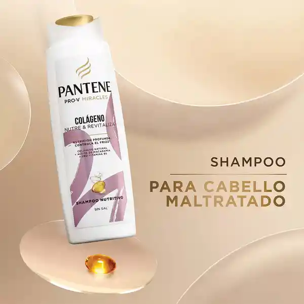 Shampoo sin sal' Pantene Pro-V Miracles Colageno Nutre y Revitaliza Nutritivo Champu 510 ml