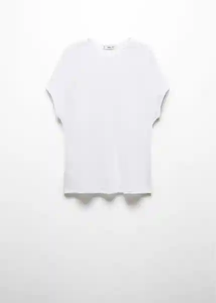 Camiseta Lint Blanco Talla M Mujer Mango