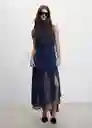 Vestido Adela Azul Talla 24 Mujer Mango