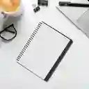 Cuaderno de Espiral Con Plan Mensual Negro 80 Hojas Miniso