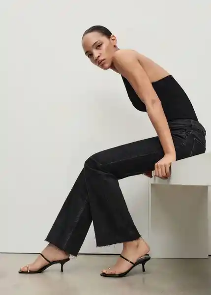 Jean Fiona Tejano Negro Talla 38 Mujer Mango
