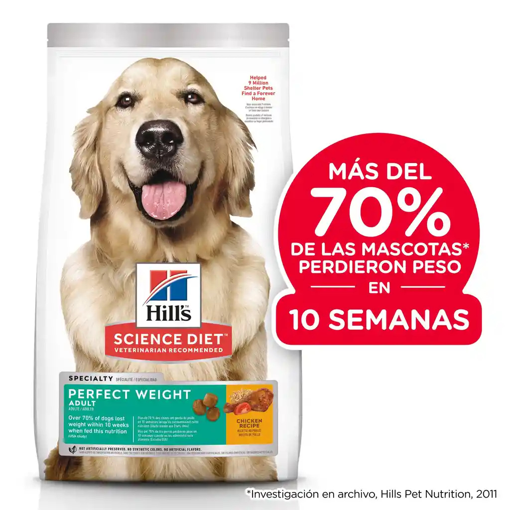 Hills Alimento para Perro Adulto Perfect Weight Sabor a Pollo