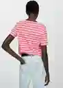 Camiseta Chalapi Rosa Talla M Mujer Mango
