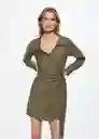 Vestido Piki Khaki Talla 18 Mujer Mango