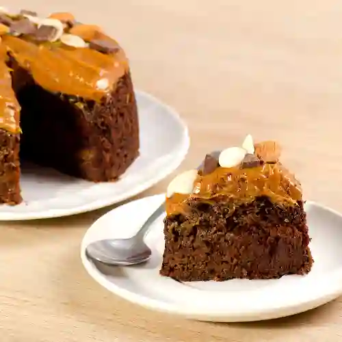 Torta de brownie de zucchini - porción