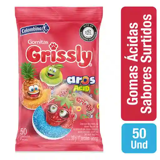 Grissly Gomitas Ácidas en Forma de Aros XL