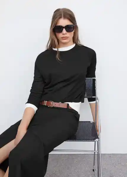 Jersey Lucca Negro Talla M Mujer Mango