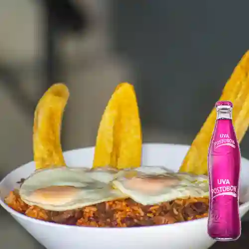 Combo Arroz Montañero + Uva Postobon 350 ml