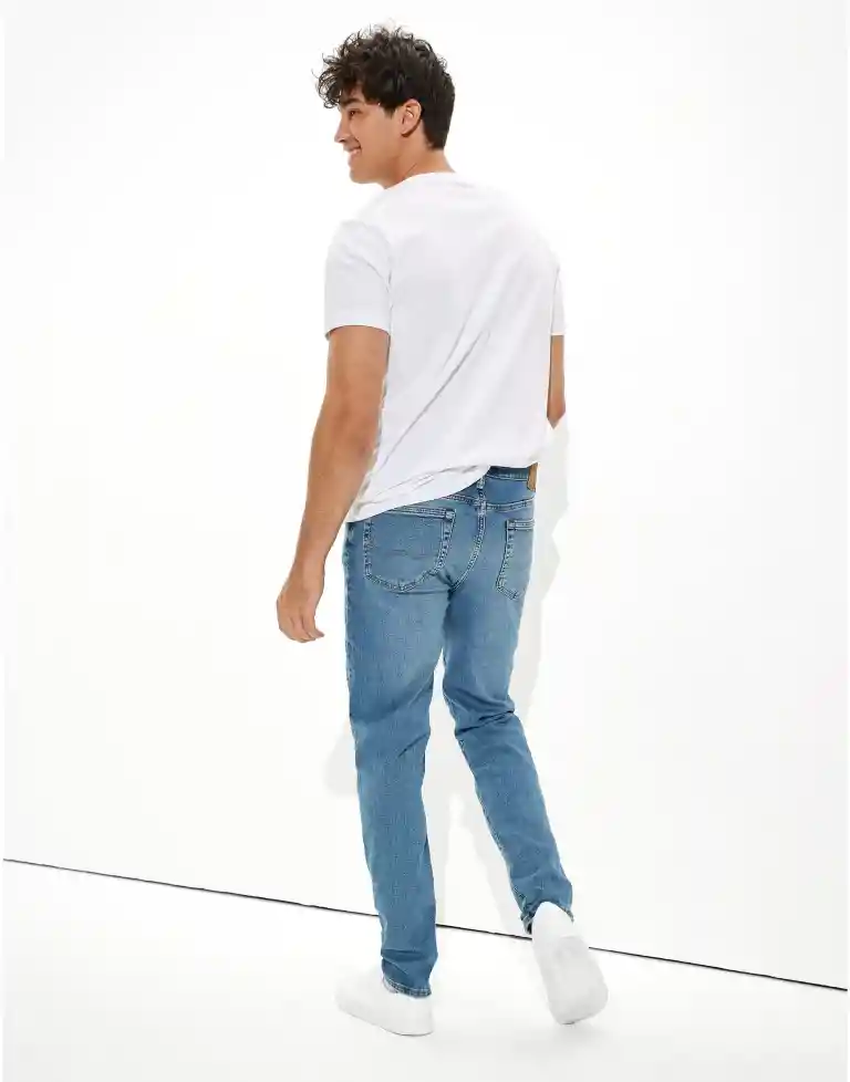 Jean Skinny Morado Talla 30 X 30 Hombre American Eagle