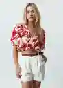 Camisa Mujer Rojo Pompeya Oscuro Talla M 512G334 Naf Naf
