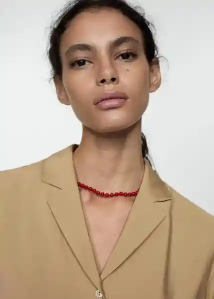 Camisa Bosco-H Camel Talla XS Mujer Mango