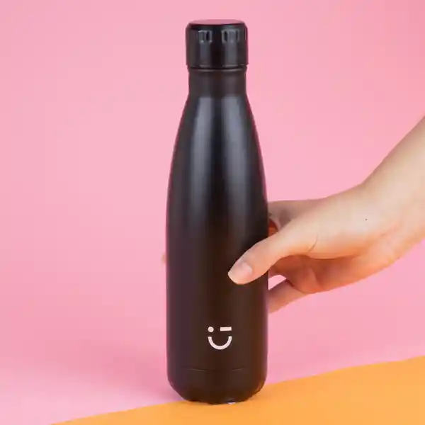 Termo Botella Color Negro Miniso