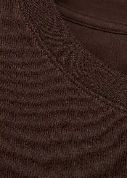 Camiseta Rita Chocolate Talla XS Mujer Mango