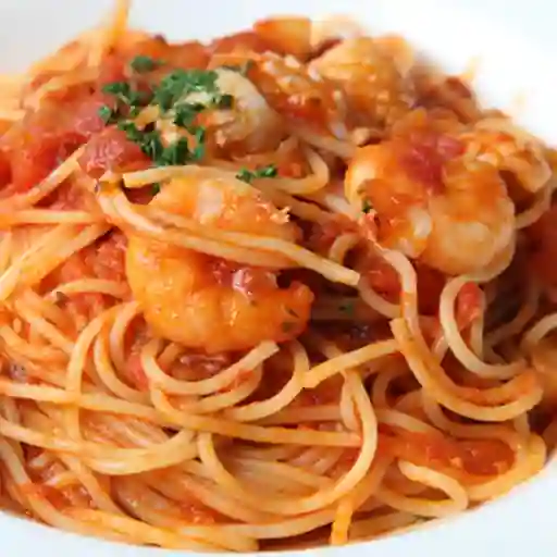 Espaguetis con Camarones