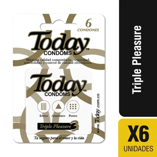 Today Condones Triple Pleasure Sensación & Excitación