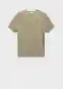 Camiseta Tricot Andrew Khaki Talla M Hombre Mango