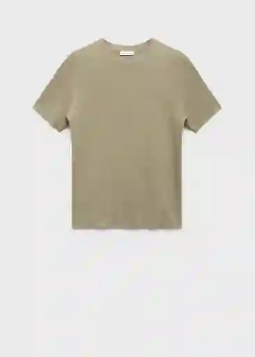 Camiseta Tricot Andrew Khaki Talla M Hombre Mango