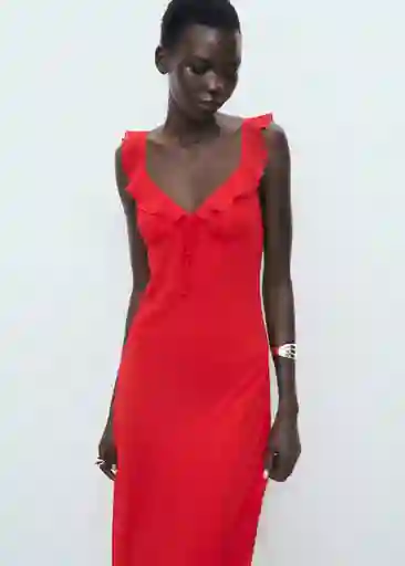Vestido Kim Rojo Talla M Mujer Mango