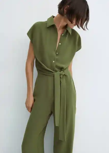 Enterizo Mono Juani Verde Talla XL Mujer Mango