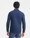 Camiseta Oxford Masculino Azul Medianoche Ultra Oscuro L Chevignon