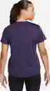 Nike Camiseta Df Swoosh Hbr Ss Top Para Mujer Morado Talla S