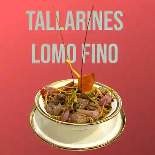 Tallarines lomo fino
