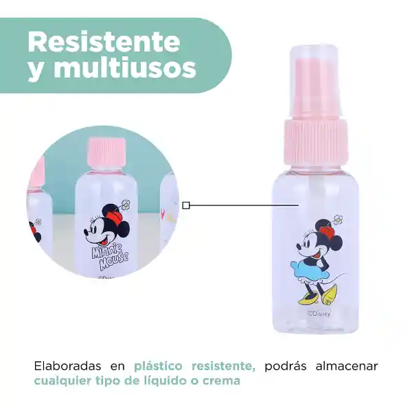 Kit de Botellas de Viaje Mickey Mouse Disney Miniso