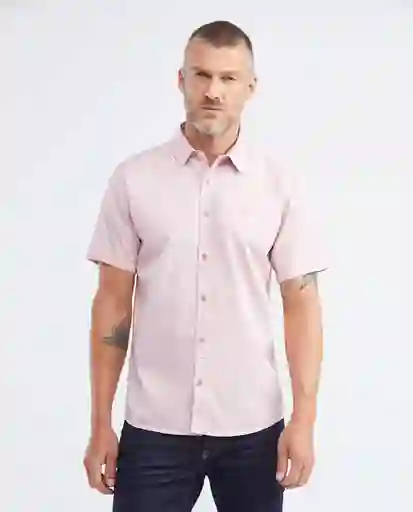 Duotone Duck Shirt M/c Rosa Malva Medio Talla L Hombre Chevignon