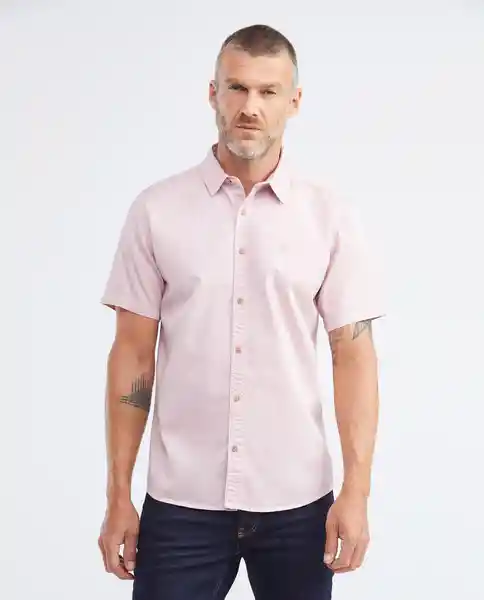 Duotone Duck Shirt M/c Rosa Malva Medio Talla L Hombre Chevignon