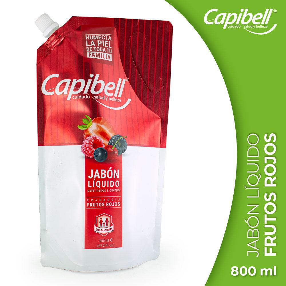 Capibell Jabón Líquido Aroma a Frutos Rojos 800 ml