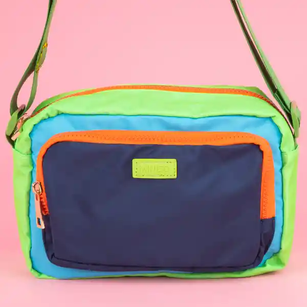 Bolso Crossbody Serie Bloques de Color Azul Miniso