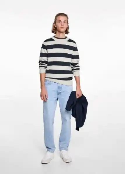 Suéter Jersey Stripes Navy Talla 20 Teen Niños Mango