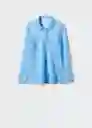 Blusa Miro Azul Talla S Mujer Mango