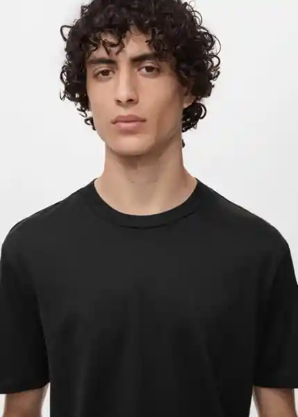 Camiseta Bellow Negro Talla XL Hombre Mango