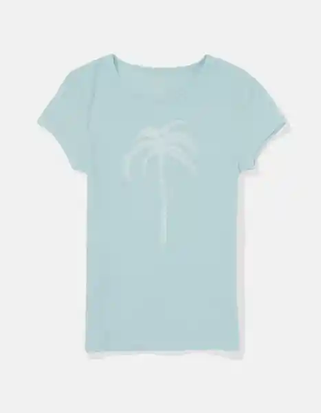 Camiseta Mujer Azul Talla Large American Eagle 15379512