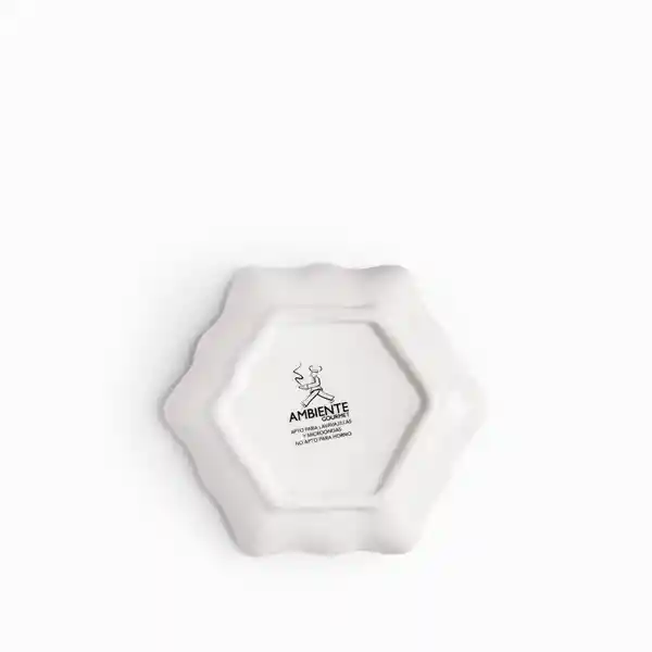 Plato Snowflake Blanco 14 cm Ambiente Gourmet