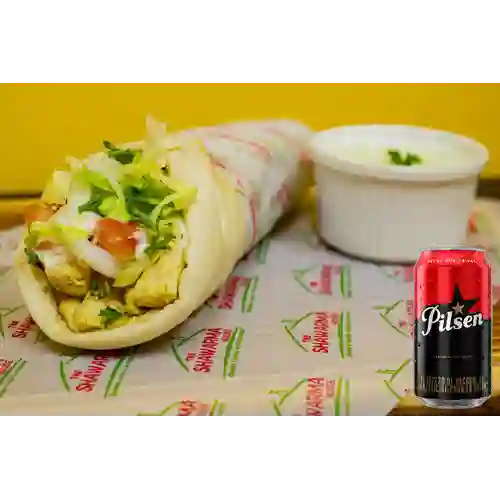 Combo Shawarma de Pollo + Pilsen 330 ml