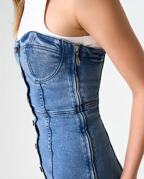 Vestido Mujer Azul Talla M 372G001_AZU174021 Americanino