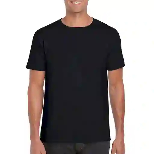 Gildan Camiseta Ring Spun su Adulto Negro Talla L Ref. 64000