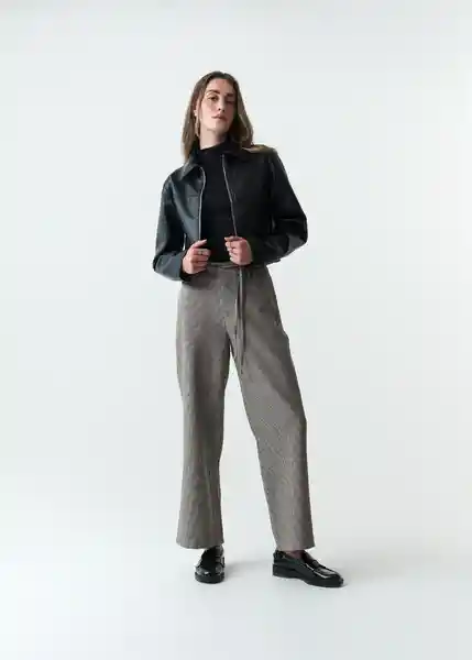 Pantalón Mujer Gris Elefante Medio Talla 12 533G057 Naf Naf