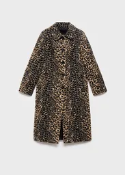 Abrigo Risso Camel Talla S Mujer Mango