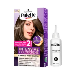 Tinte Palette Color Creme 7-1 Rubio Medio Cenizo + Oxigenta Gratis