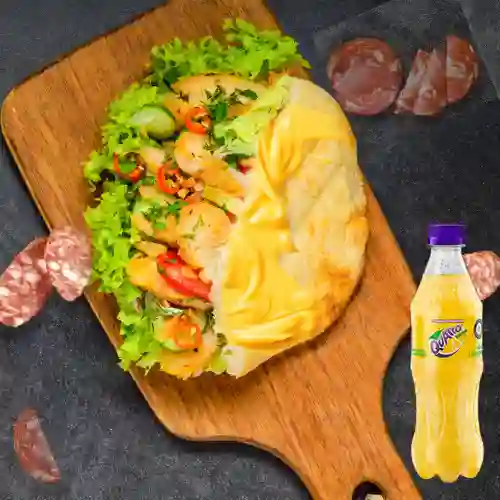 Combo Hamburguesa Árabe Especial +Quatro Orig 400ML